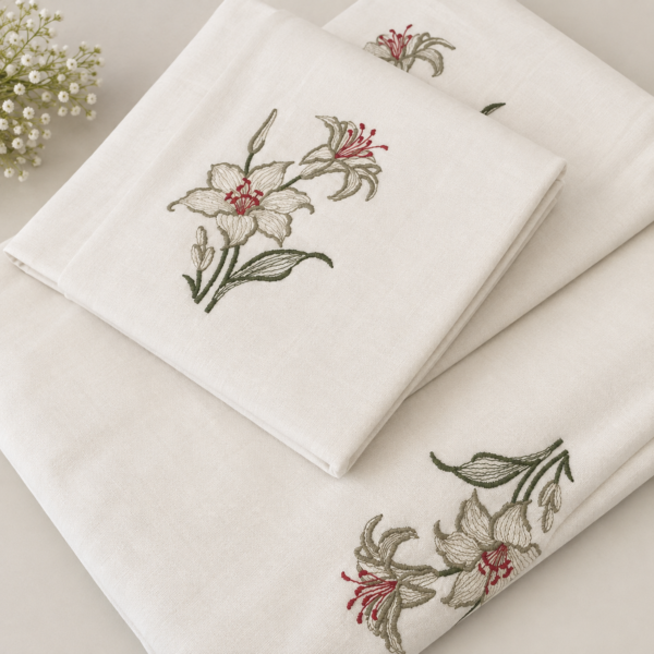 Bedsheet Machine embroidery cotton bedsheet
