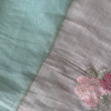 Dress 0102 A Line Pastel Green and Peach Dress