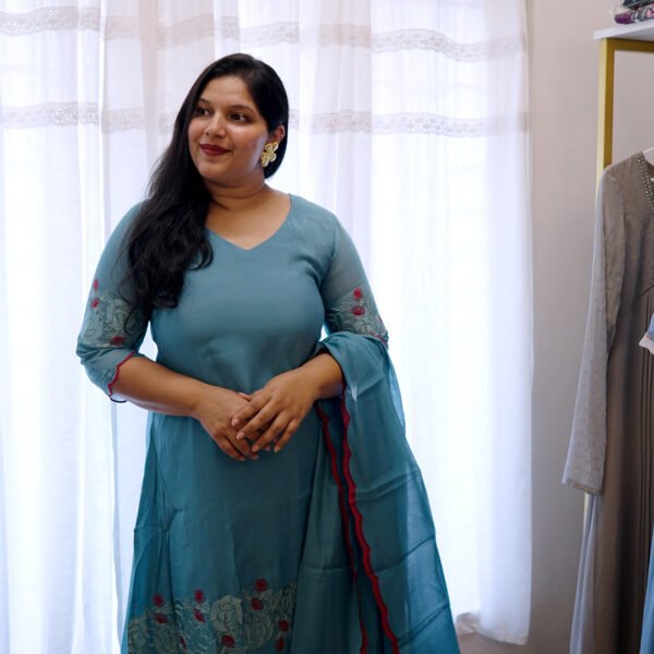 ijbj Readymade Salwar - Turquoise Blue