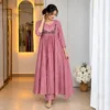 Readymade Salwar - Pastel Pink - View 1 Embroidered Readymade Salwar - Dusty Rose