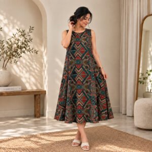 Rayon Cotton Dress - Front View Rayon Cotton Dress