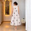 A Line White Dress - Back View A Line White Dress