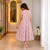 A-Line Dress – Powder Pink – Back View A-Line Dress - Powder Pink