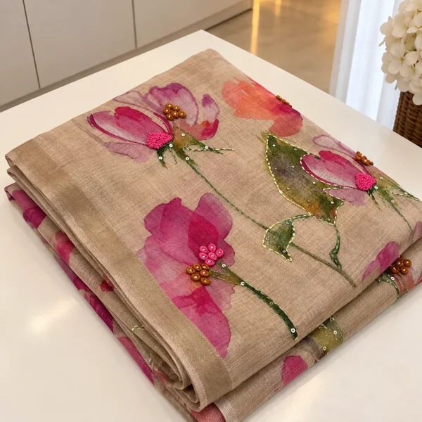 Linen Tissue Saree