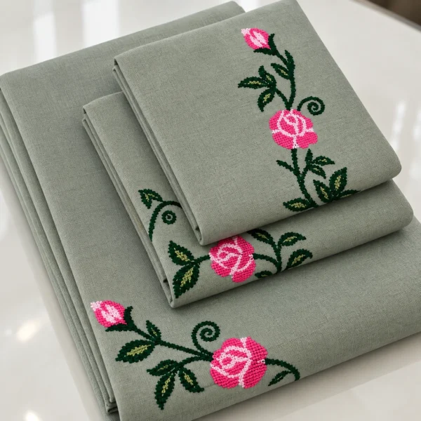 Machine embroidery Cross Stitch Bedsheet - View 2 Machine embroidery Cross Stitch Bedsheet