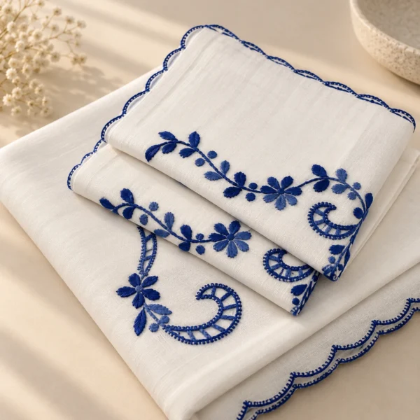 Machine Embroidery Cutwork Cotton Bedsheet Machine Embroidery Cutwork Cotton Bedsheet