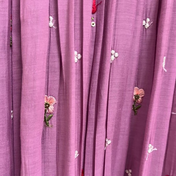 Readymade Salwar - Dusty Lavender - View 2 Floral Printed Readymade Salwar - Onion Pink