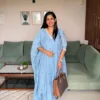 1368_1 Floral Printed Readymade Salwar - Powder Blue