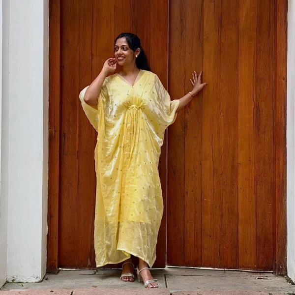 1553_door Lemon yellow kaftan