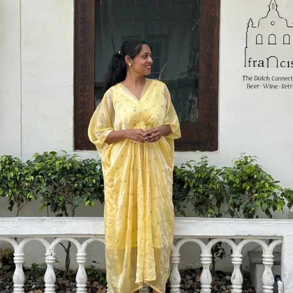 1553_outdoor Lemon yellow kaftan