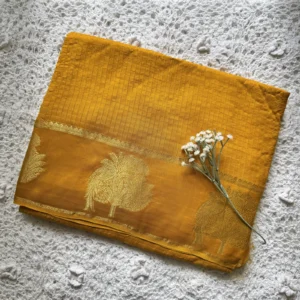 Dola Silk Saree - Mustard Yellow