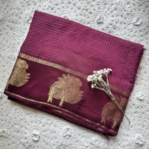Dola Silk Saree - Wine Red