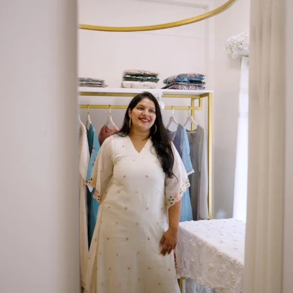 kaftan_offwhite_mirror Mul Chanderi Kaftan - Off White