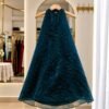 shimmer-organza-frock-peacock-green-front-1.jpg Shimmer Organza Frock - Peacock Green