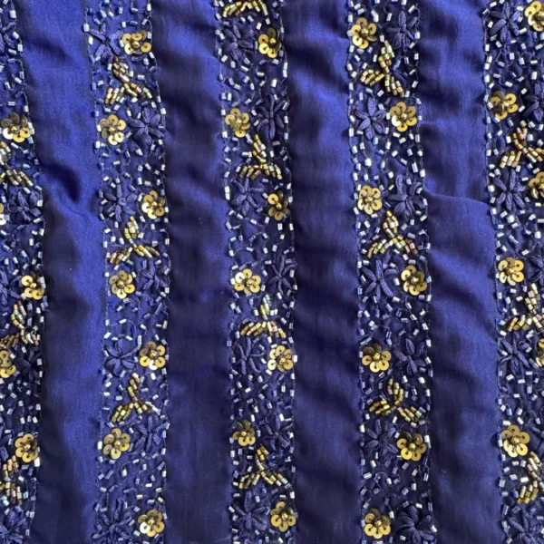 soft_silk_blue_3 Soft Silk with Handwork Unstitched Salwar Suit - Blue
