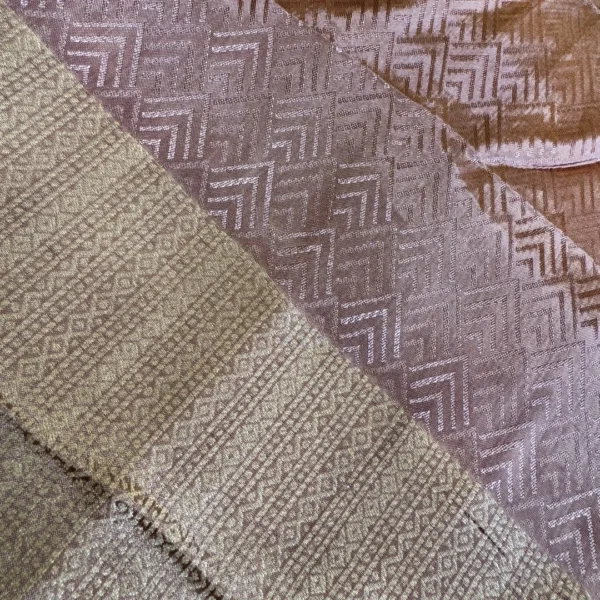 soft_silk_brown_2 Dolo Silk Banarasi Unstitched Salwar Suit - Brown