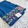 soft_silk_darkblue_3 Soft Silk with Handwork Unstitched Salwar Suit - Dark Blue