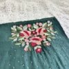 soft_silk_green_2 Soft Silk with Handwork Unstitched Salwar Suit - Green
