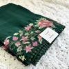 soft_silk_green_3 Soft Silk with Handwork Unstitched Salwar Suit - Green