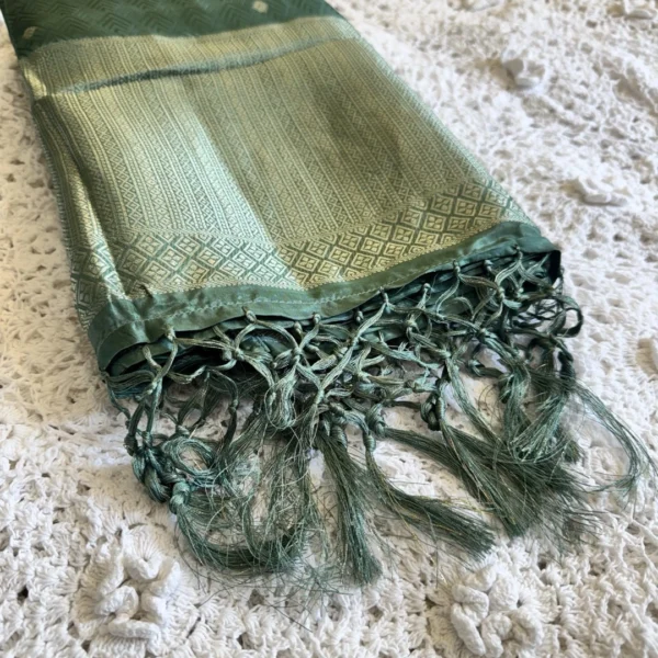 soft_silk_pastel_green_3 Dolo Silk Banarasi Unstitched Salwar Suit - Pastel Green